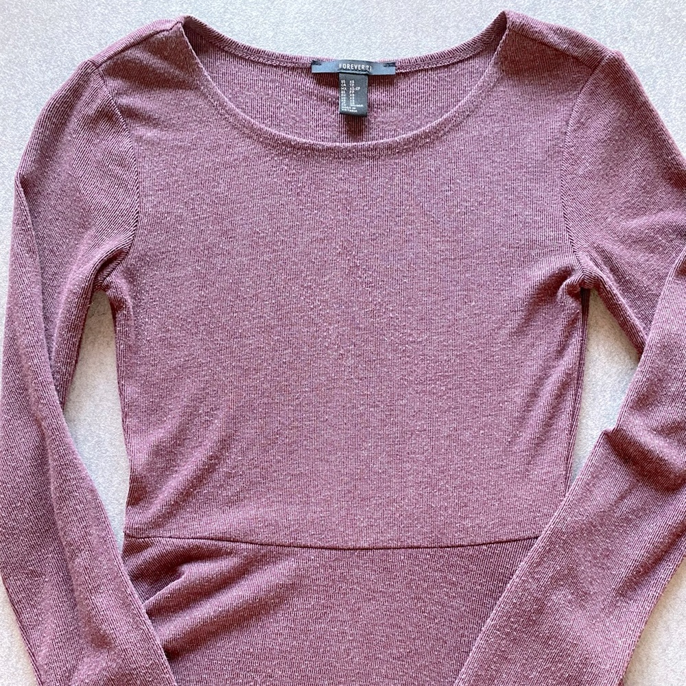 Forever 21 Burgundy Skater Dress